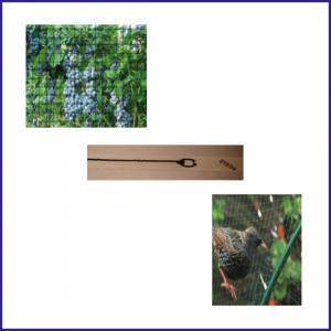MALLA DE NYLON OJO CUADRADO DE 4CM X 4CM. AVES